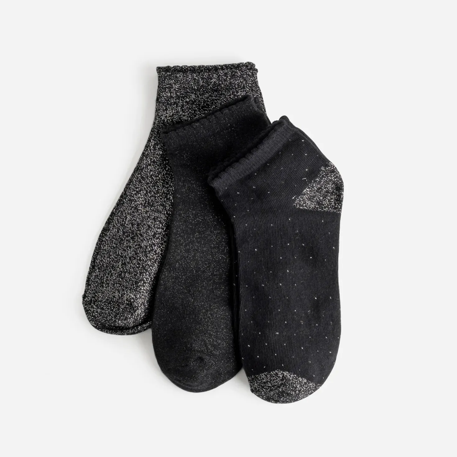 Socquettes noires pailletées