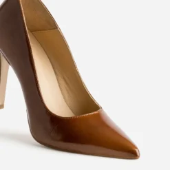 Stiletto cognac cuir