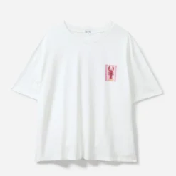Tee-shirt TEXTO blanc visuel homard