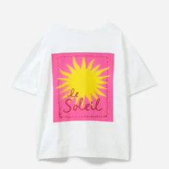 Tee-shirt TEXTO blanc visuel soleil