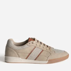 Tennis beige bi-matière bicolore