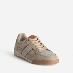 Tennis beige bi-matière bicolore