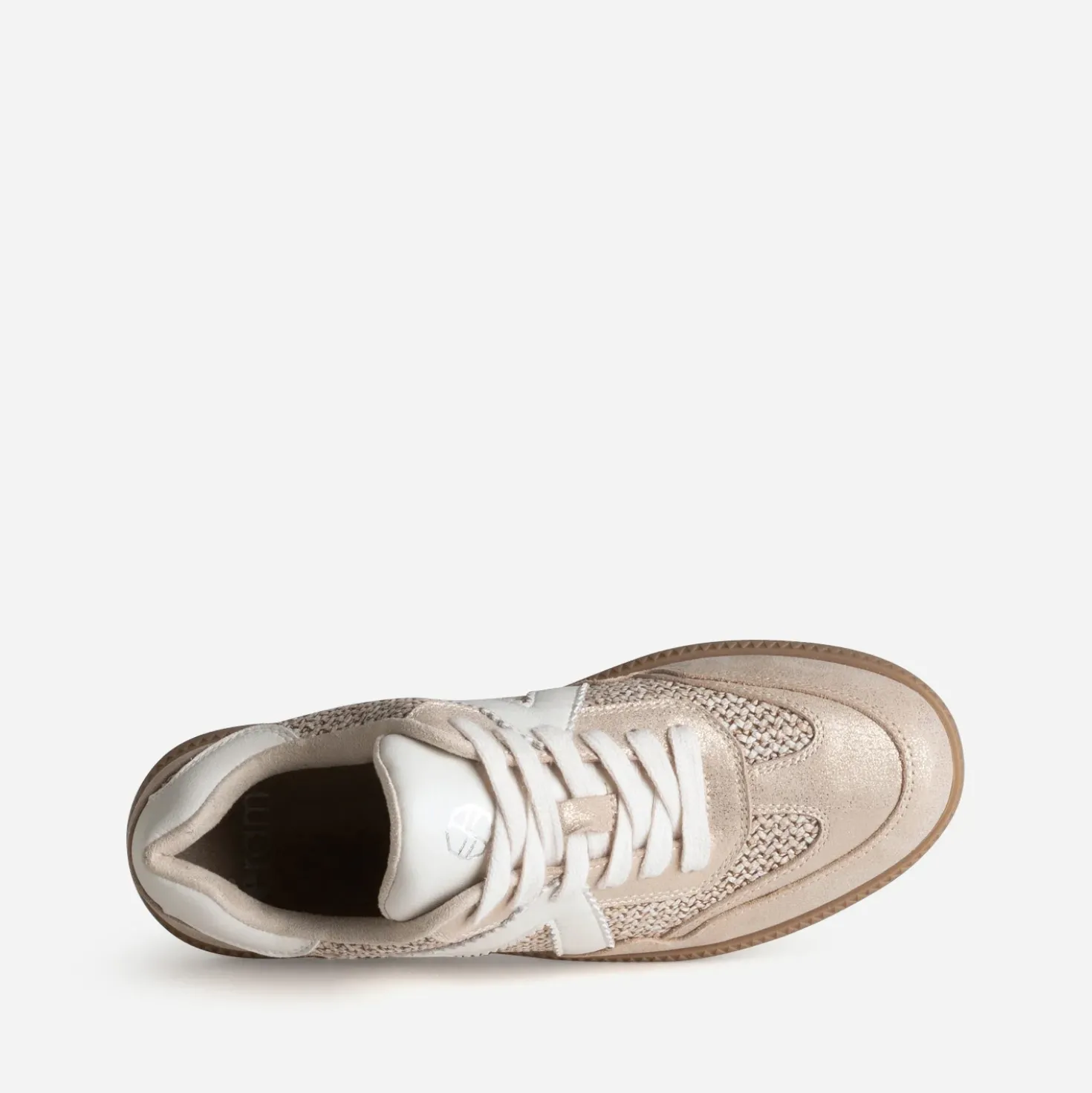 Tennis beige dorée bi-matière