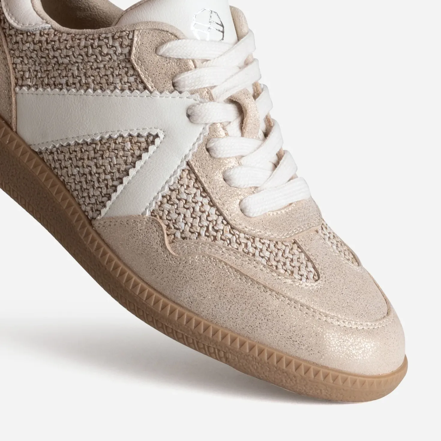 Tennis beige dorée bi-matière