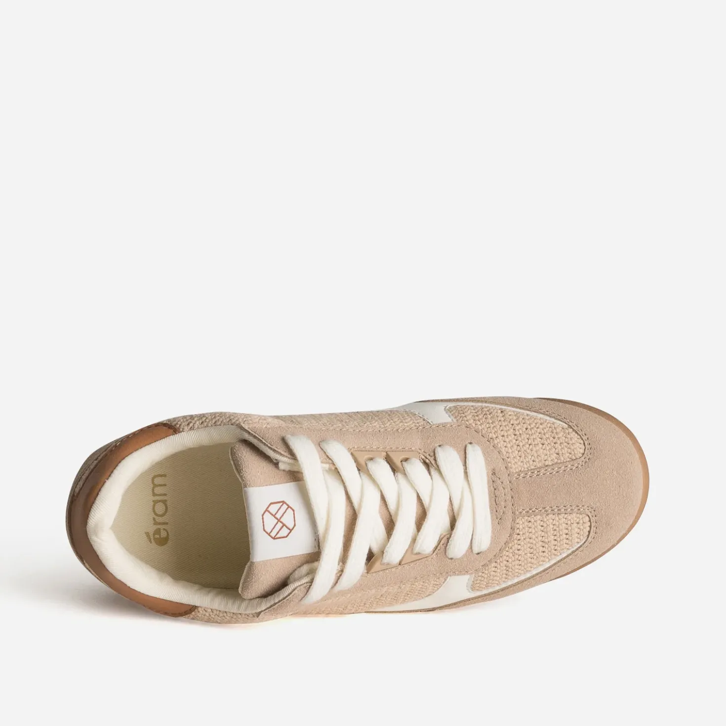 Tennis beige tressée bi-matière