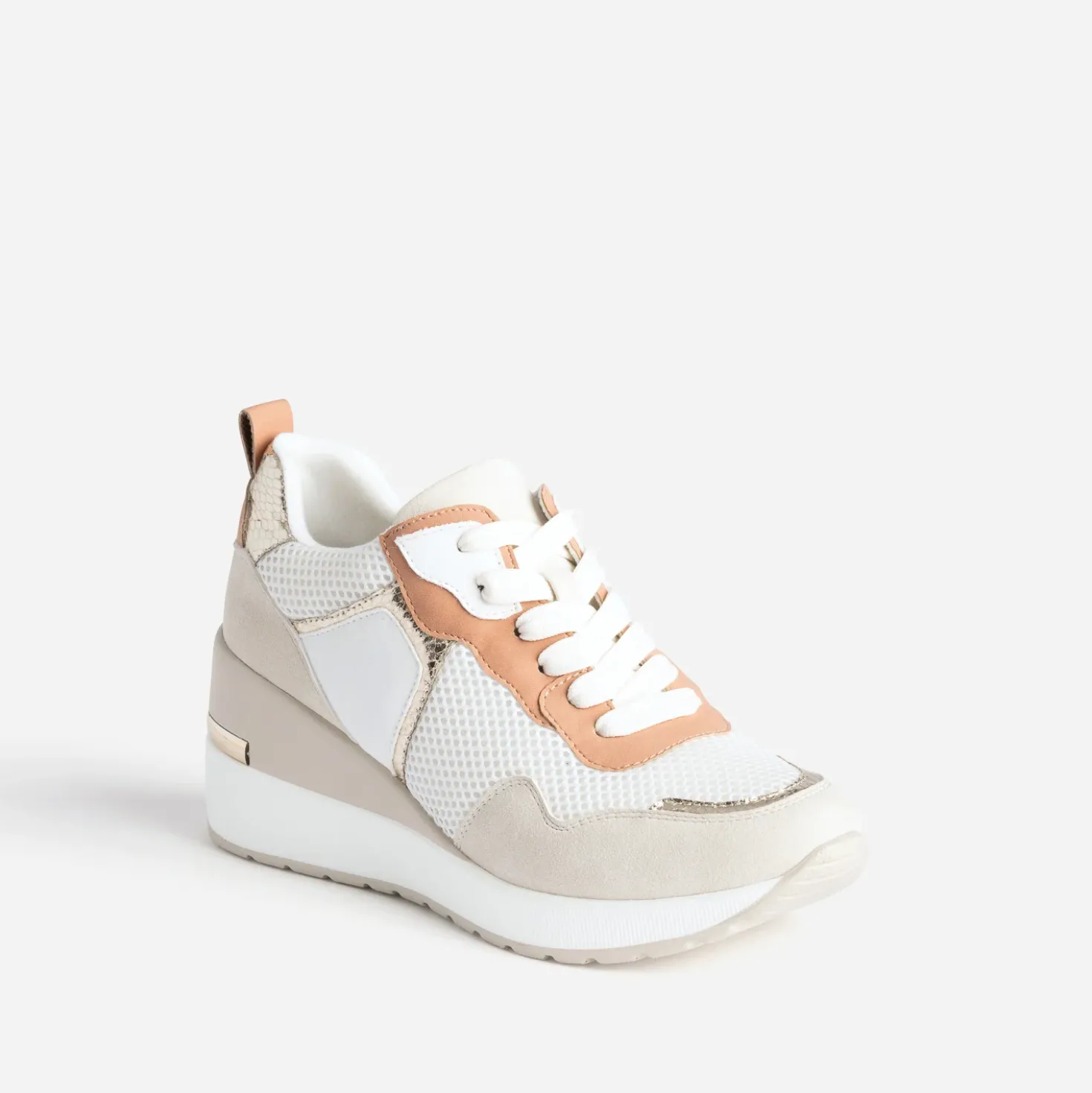 Tennis blanche, beige, terracotta semelle amovible