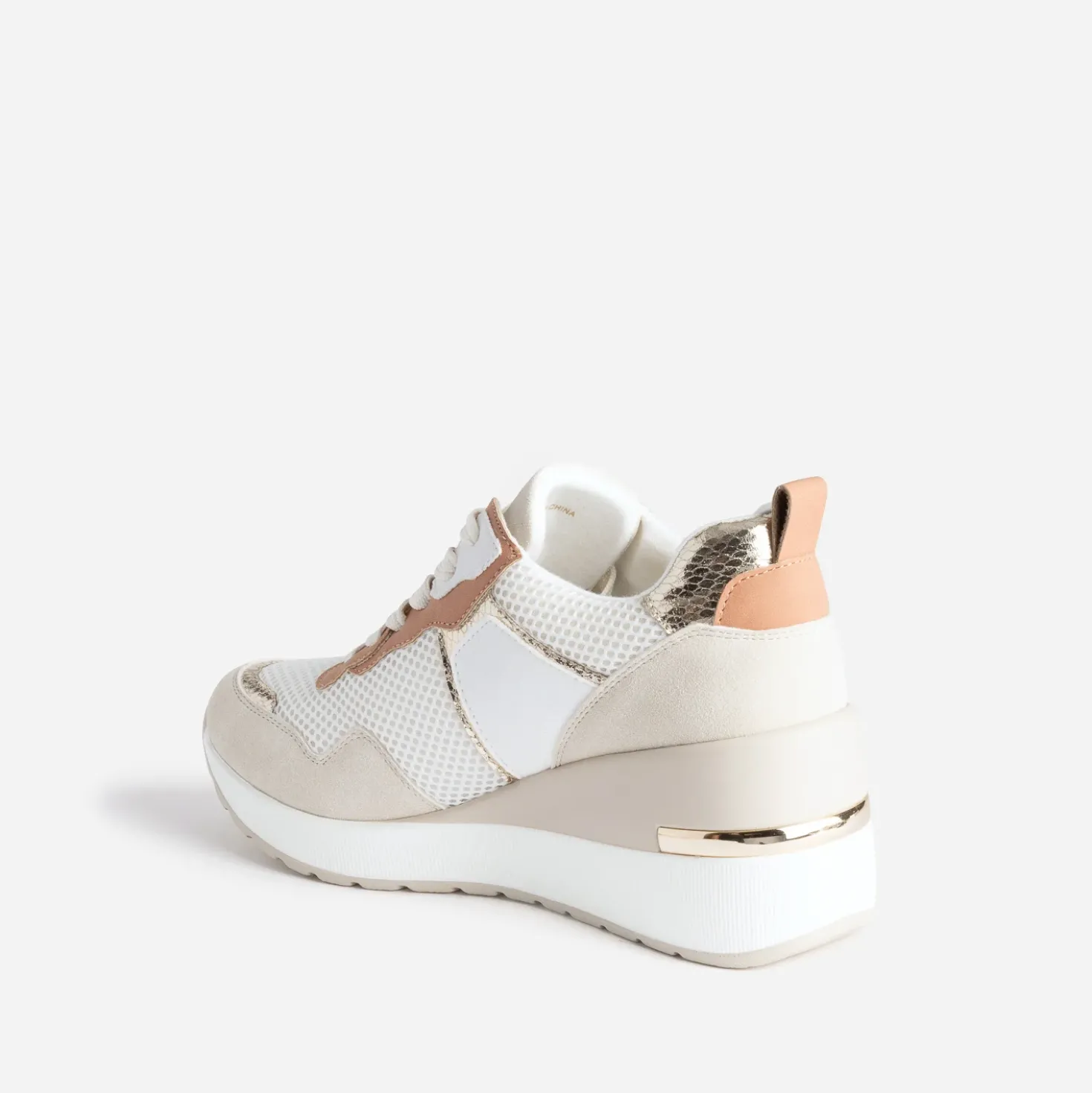 Tennis blanche, beige, terracotta semelle amovible