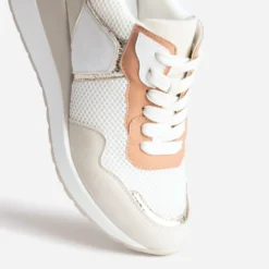 Tennis blanche, beige, terracotta semelle amovible
