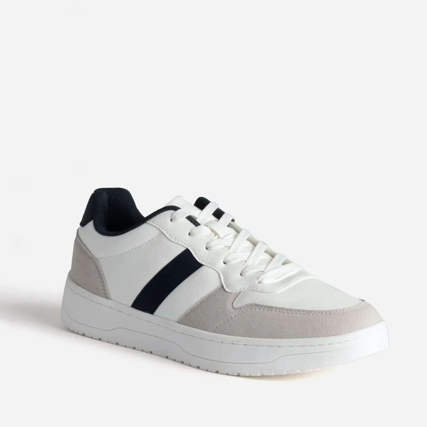 Tennis blanche, gris clair et marine