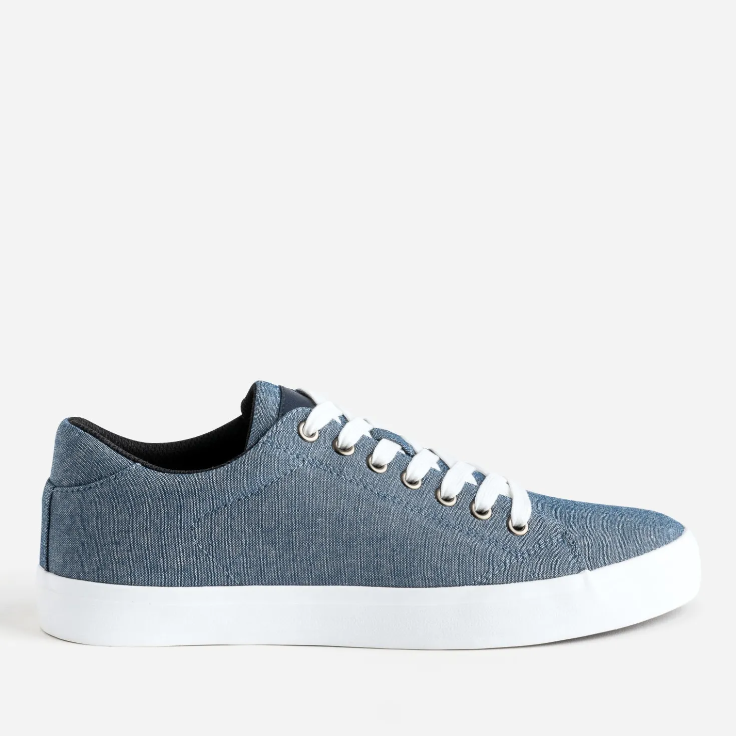 Tennis bleu chiné en toile