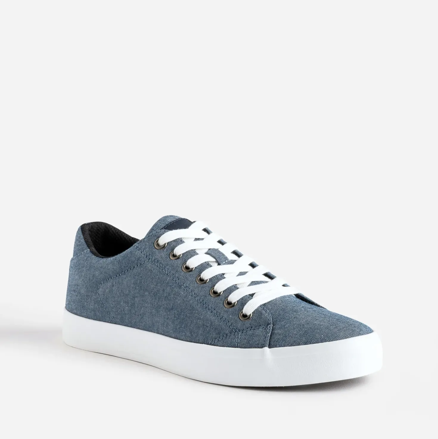 Tennis bleu chiné en toile