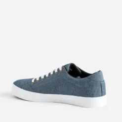 Tennis bleu chiné en toile