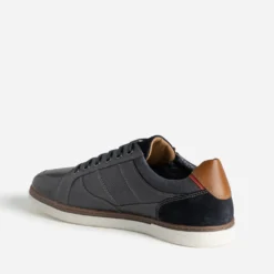 Tennis bleu marine cuir