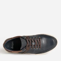 Tennis bleu marine en cuir