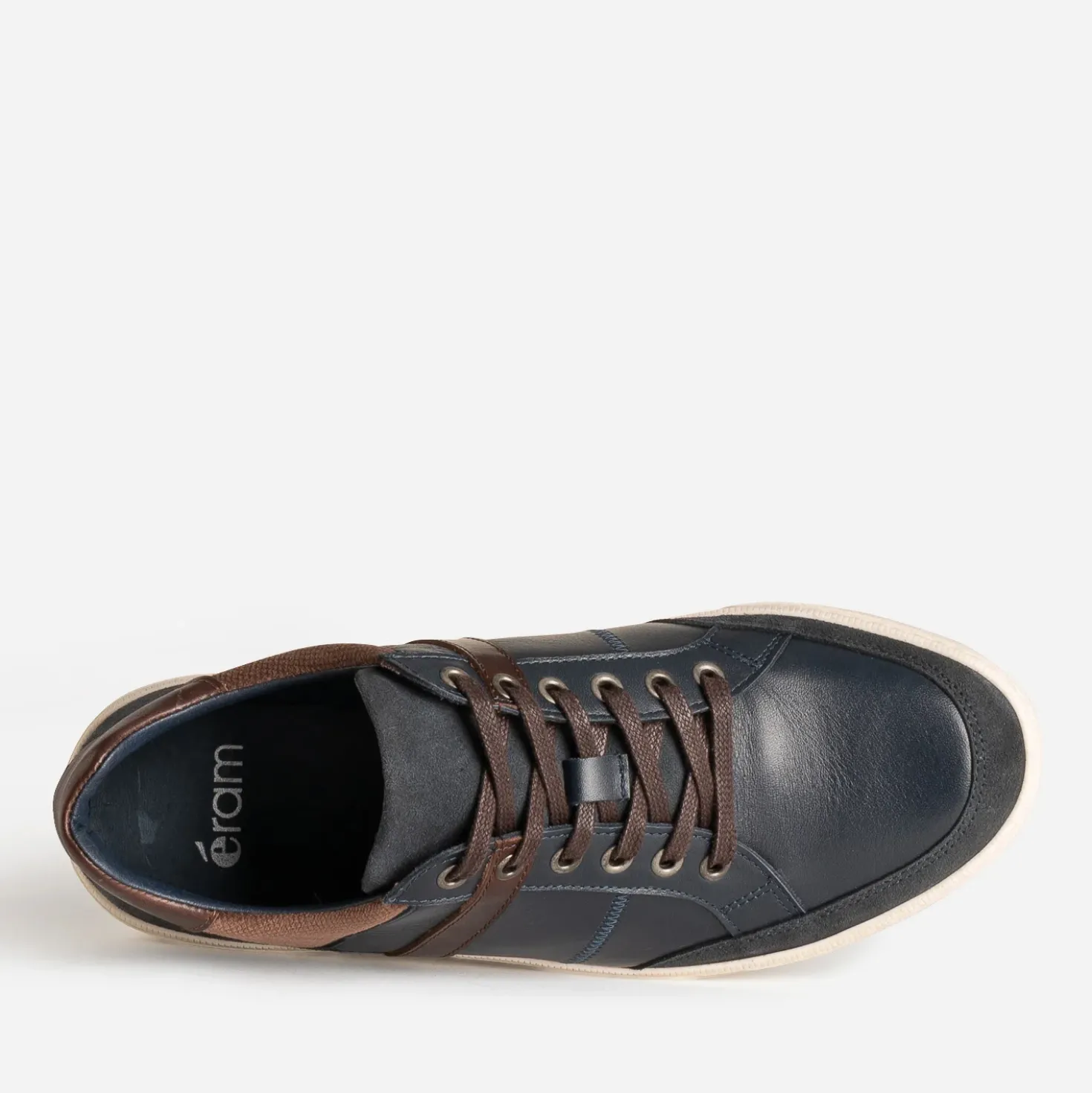 Tennis bleu marine en cuir