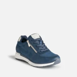 Tennis bleu marine perforée