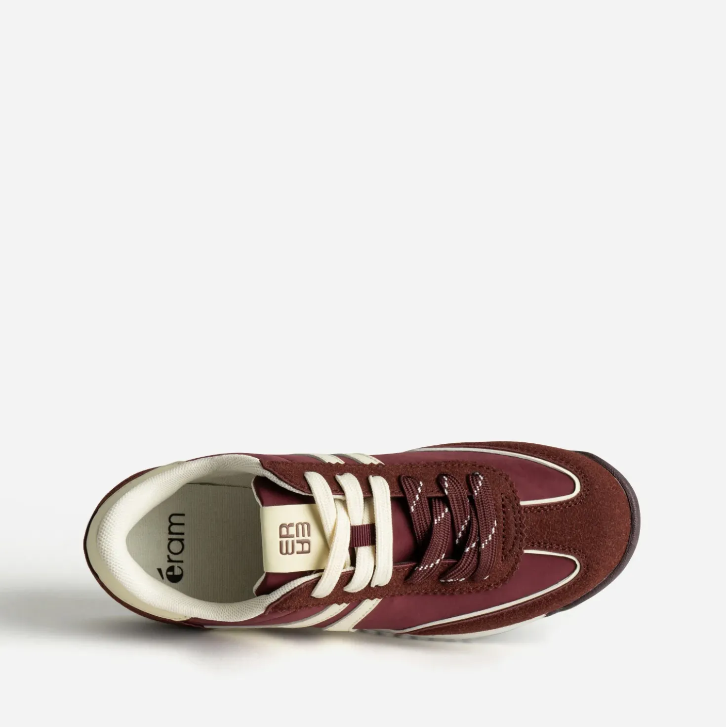 Tennis bordeaux bi-matière