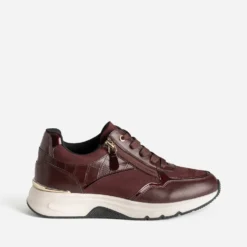 Tennis bordeaux bi-matière
