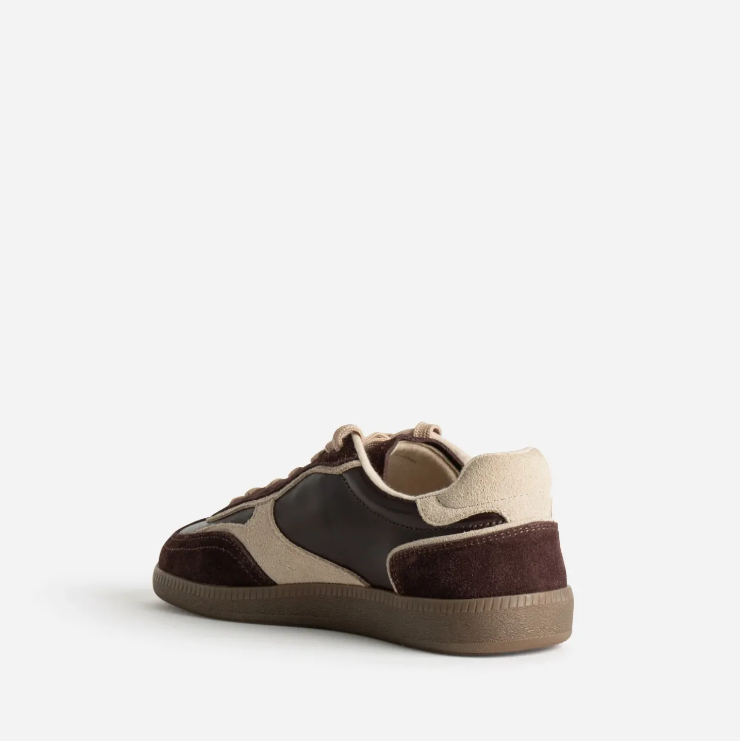 Tennis bordeaux cuir et cuir velours