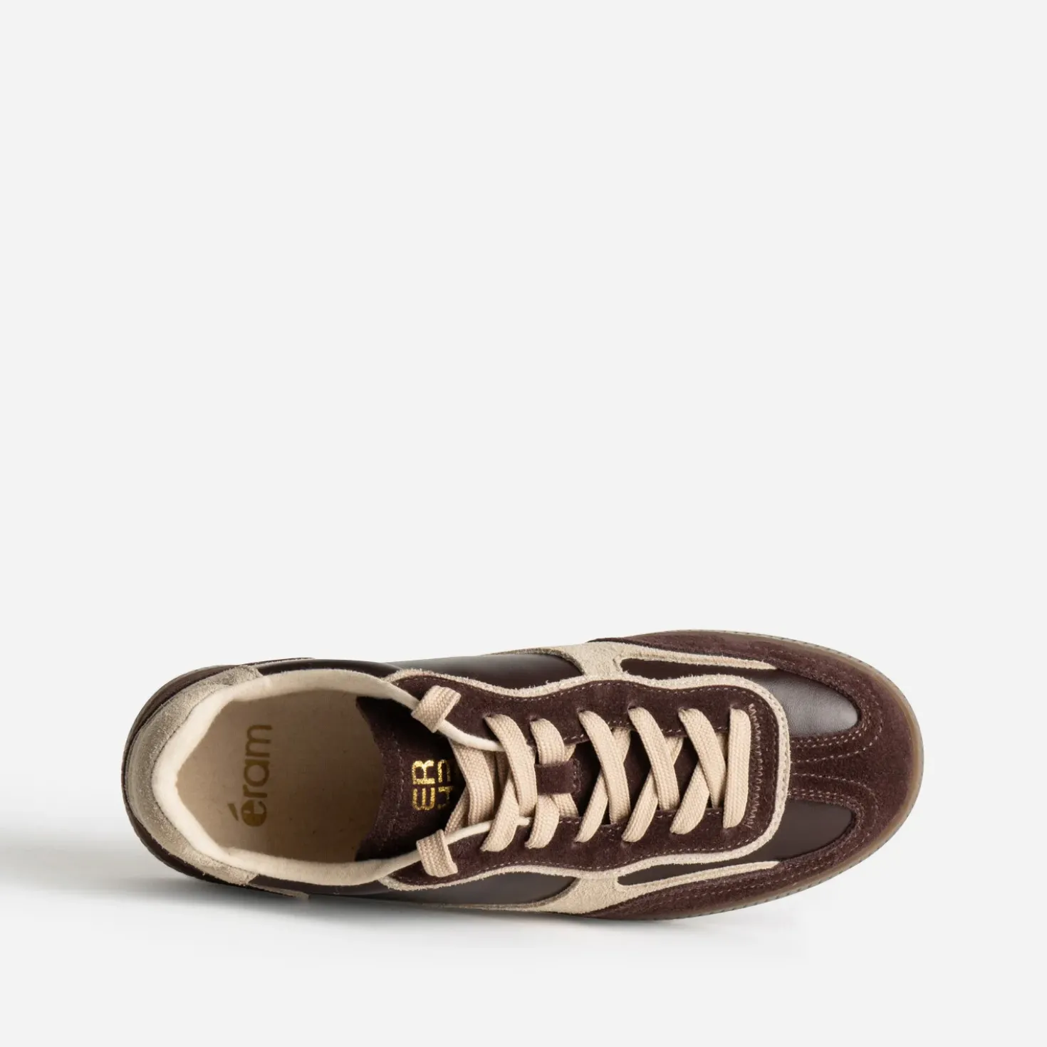 Tennis bordeaux cuir et cuir velours