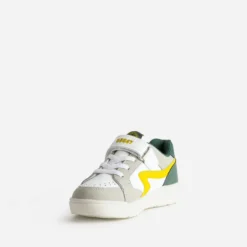 Tennis BUGGY blanche, grise, jaune, verte