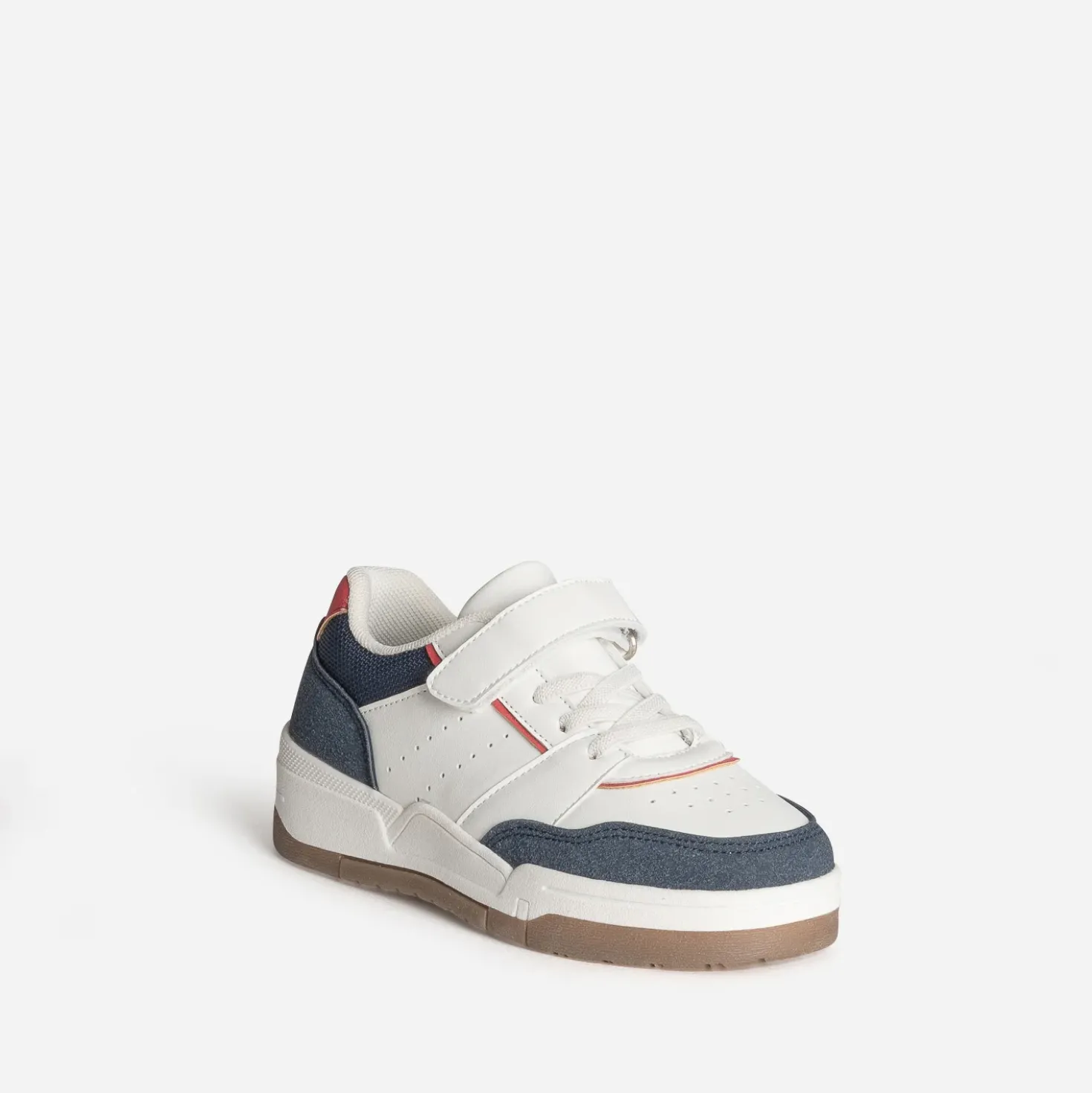 Tennis BUGGY blanche, marine et rouge