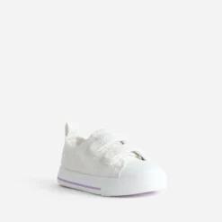 Tennis BUGGY blanche toile broderie anglaise
