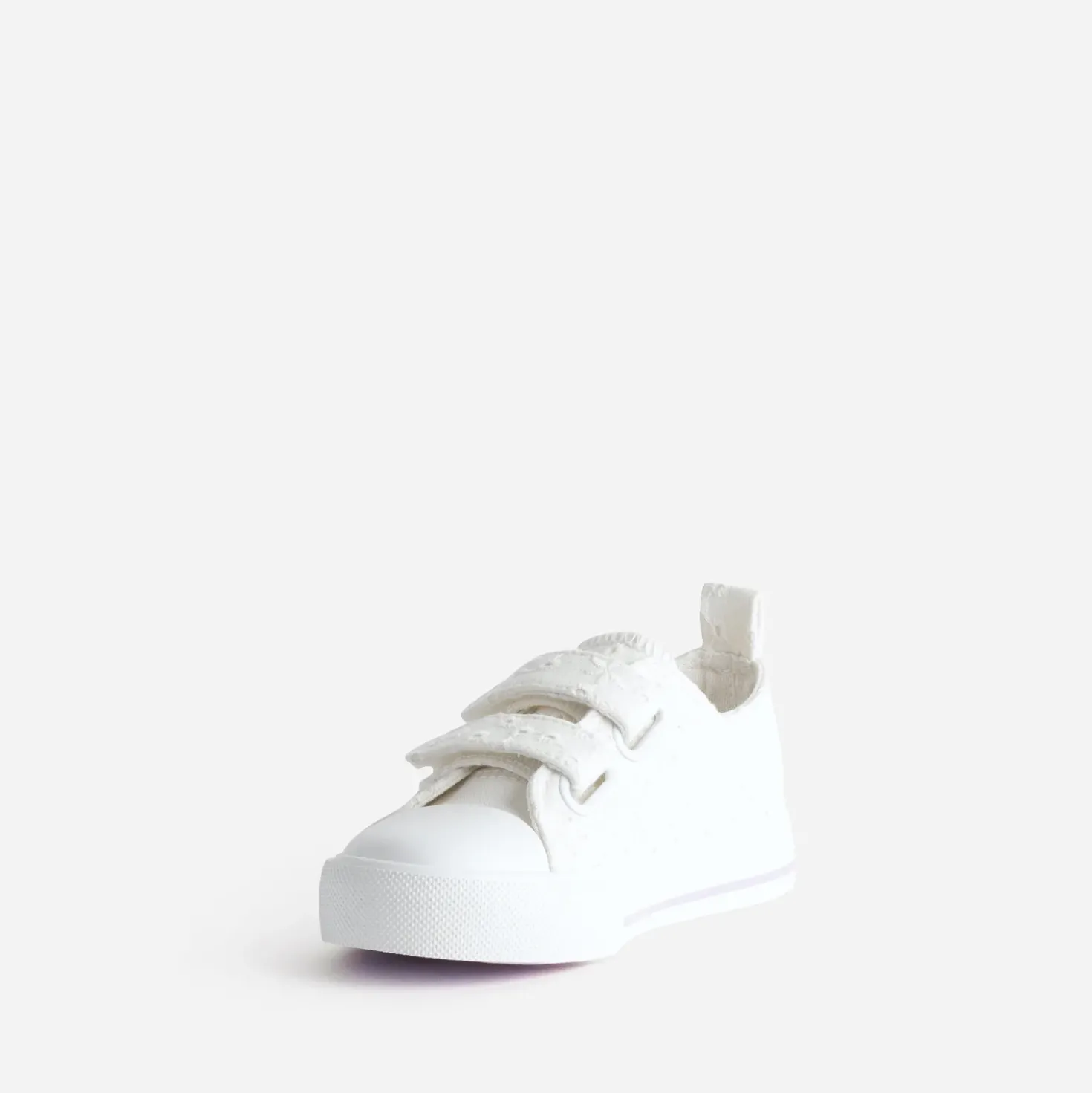 Tennis BUGGY blanche toile broderie anglaise