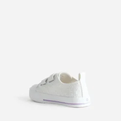 Tennis BUGGY blanche toile broderie anglaise