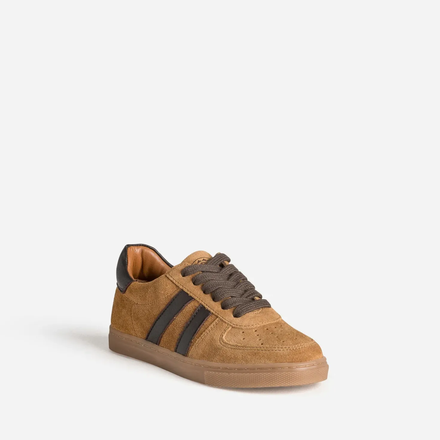 Tennis BUGGY camel cuir velours