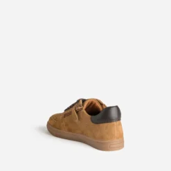 Tennis BUGGY camel cuir velours