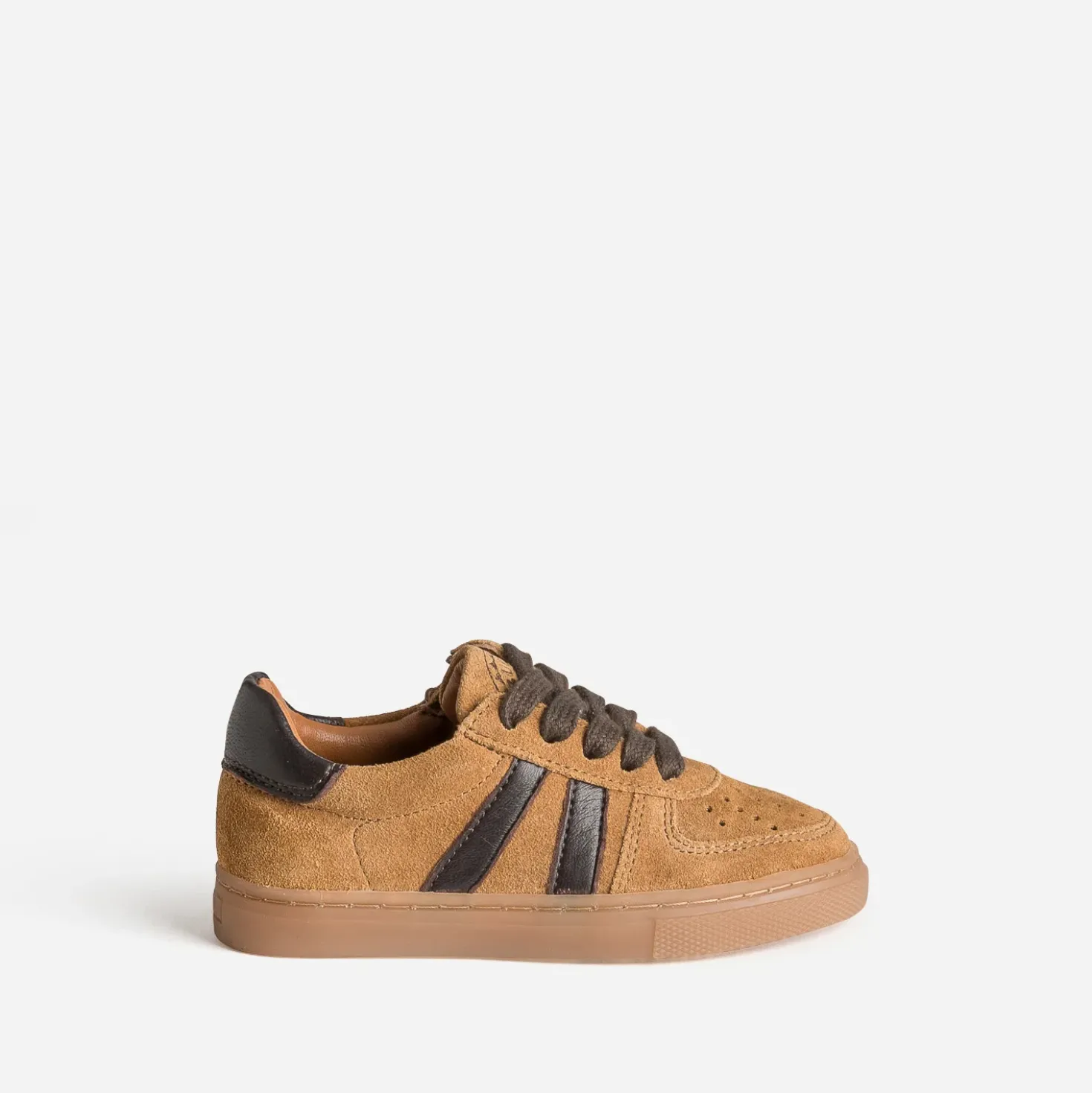 Tennis BUGGY camel cuir velours