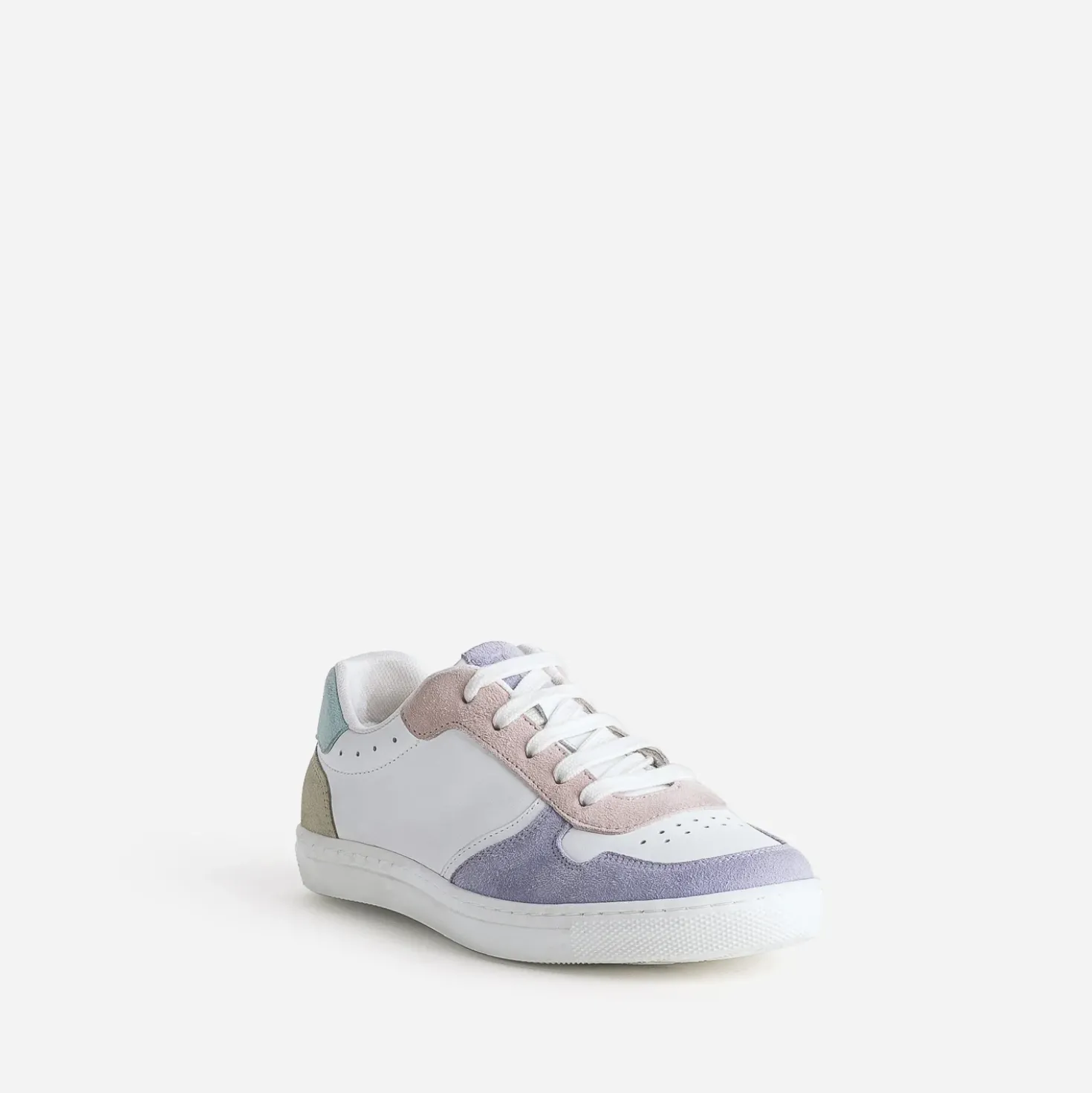Tennis BUGGY cuir blanc et pastel