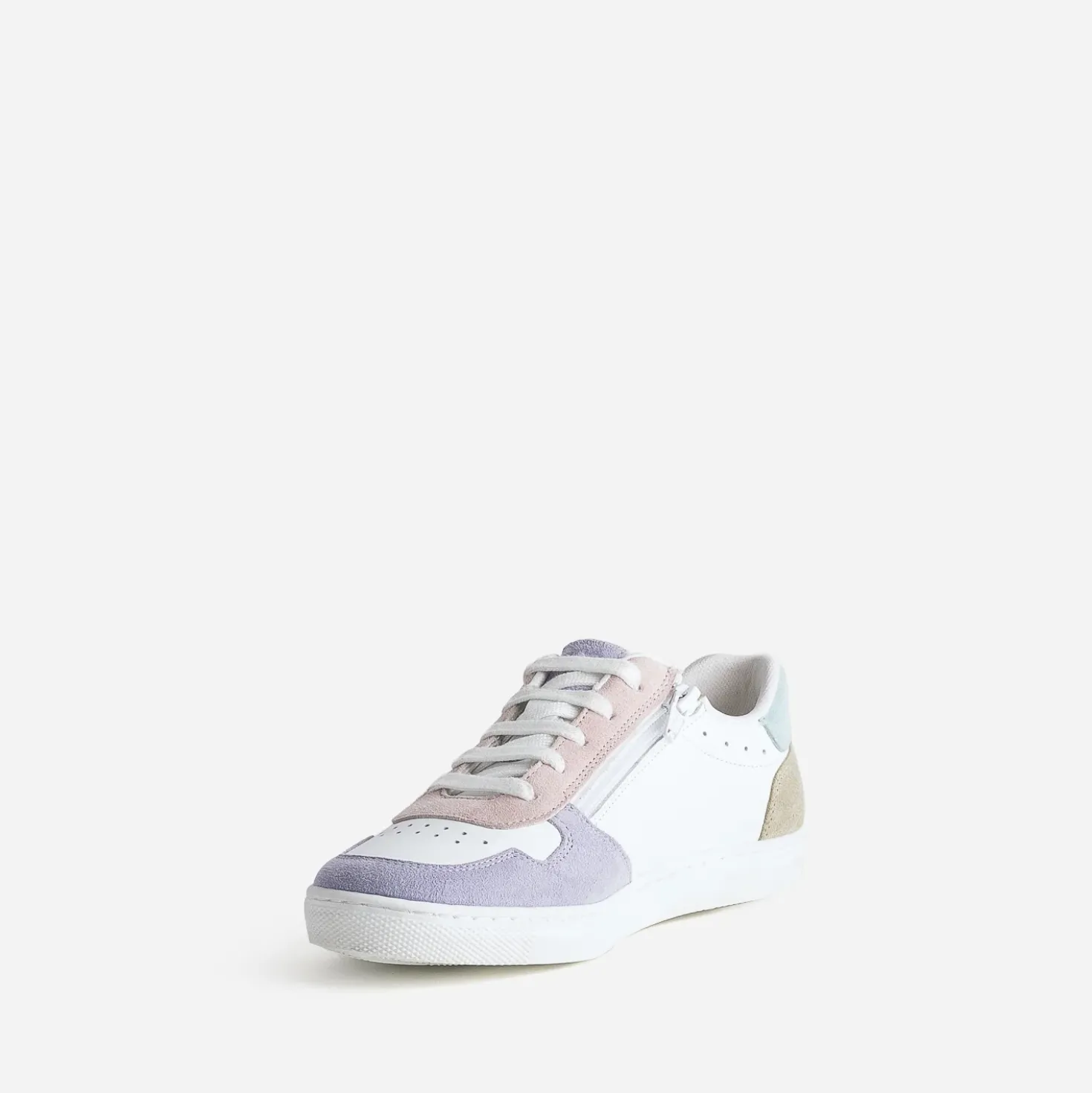 Tennis BUGGY cuir blanc et pastel