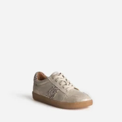 Tennis BUGGY dorée cuir velours
