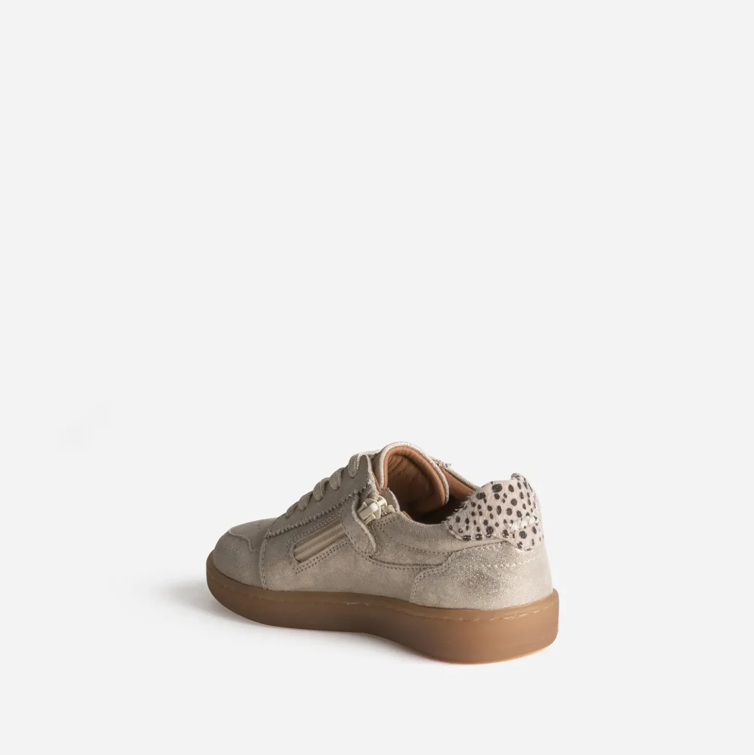 Tennis BUGGY dorée cuir velours