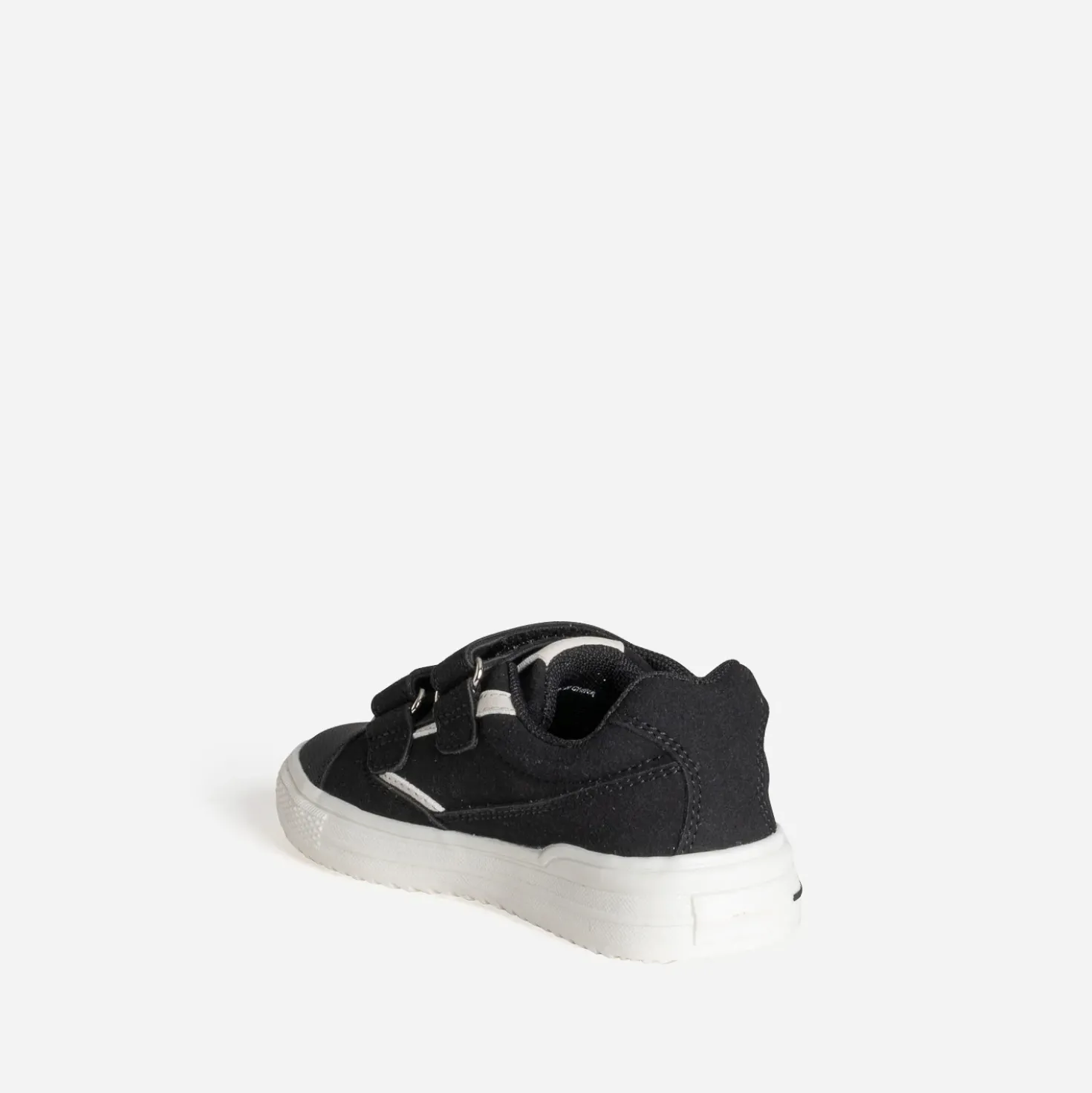 Tennis BUGGY noire en toile détails blancs