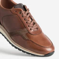Tennis camel cuir