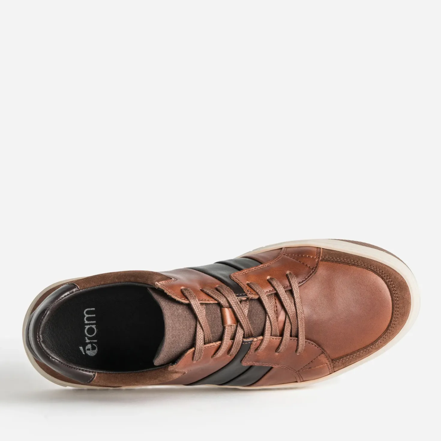 Tennis camel et noir cuir