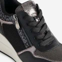 Tennis compensée noire multi matières