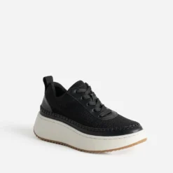 Tennis Dad shoes noir textile à relief