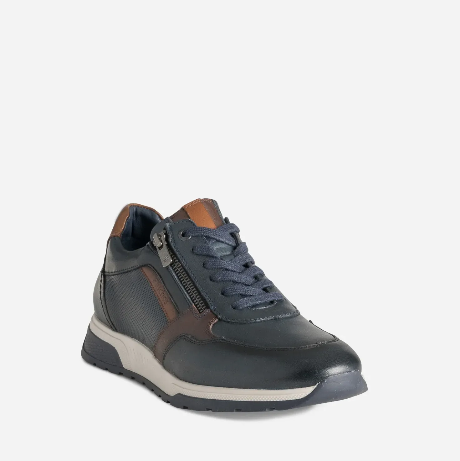 Tennis FLUCHOS marine cuir