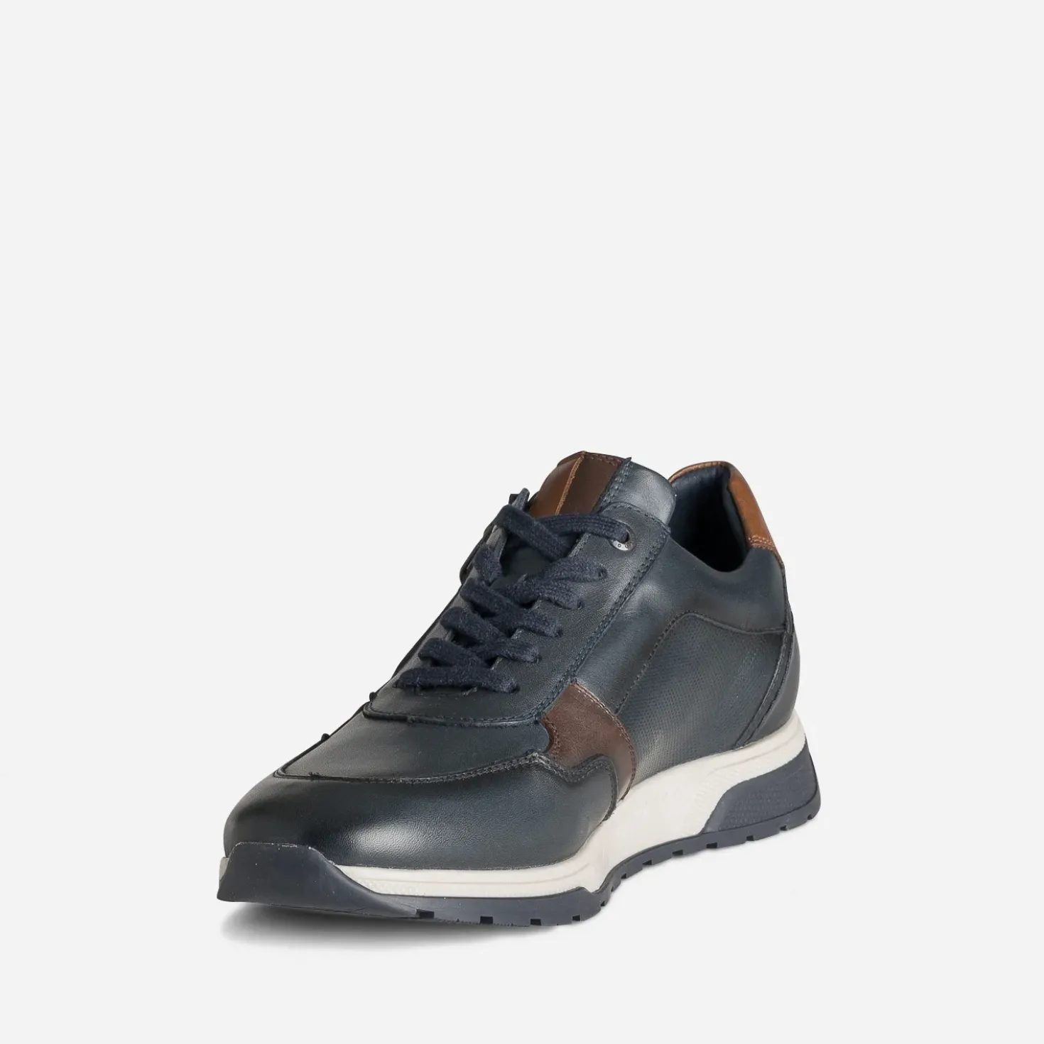 Tennis FLUCHOS marine cuir