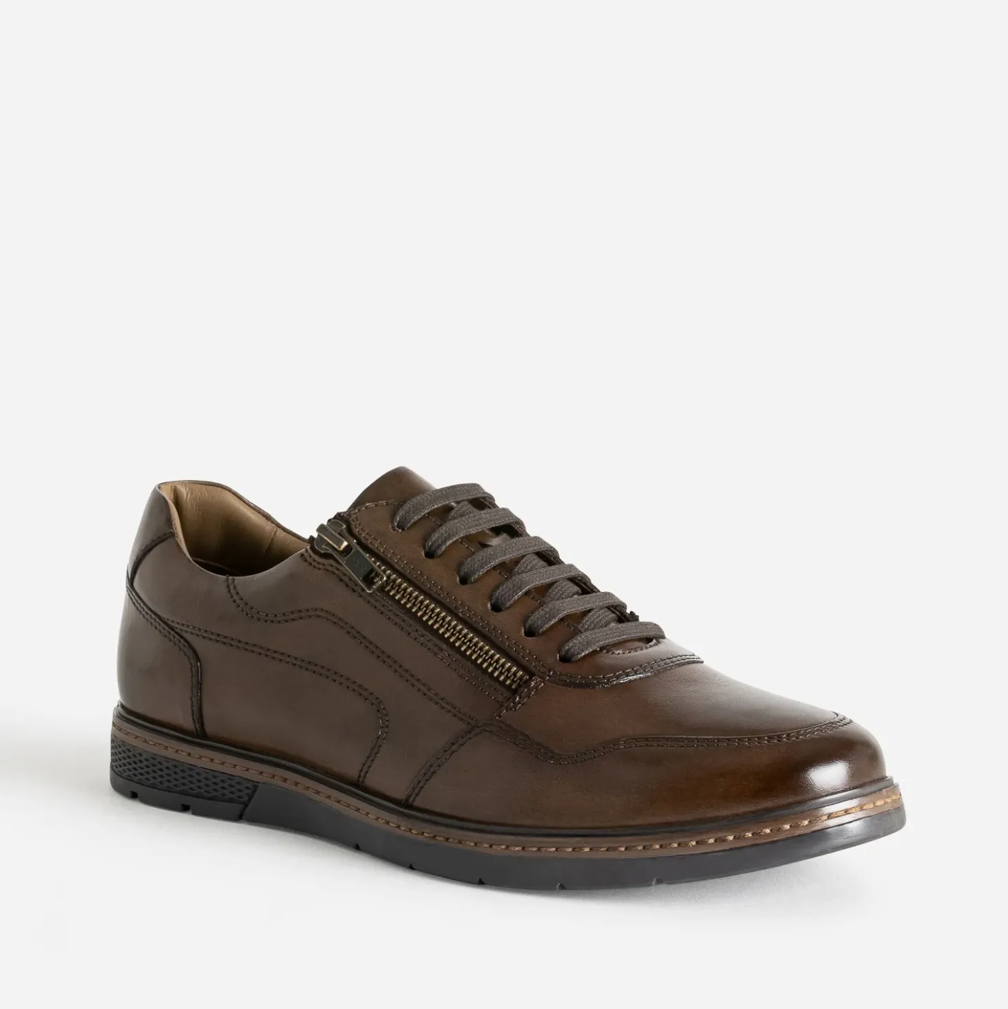 Tennis FRANCE ARNO marron en cuir