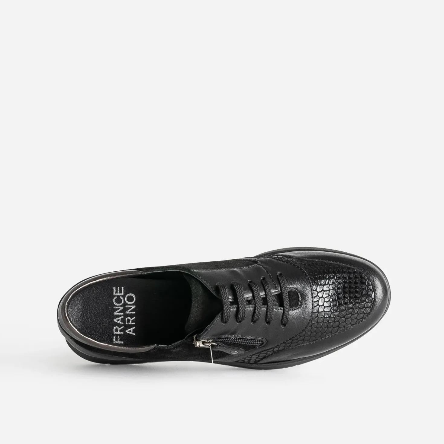 Tennis FRANCE ARNO noire en cuir