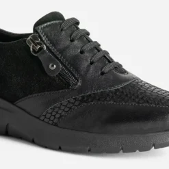 Tennis FRANCE ARNO noire en cuir