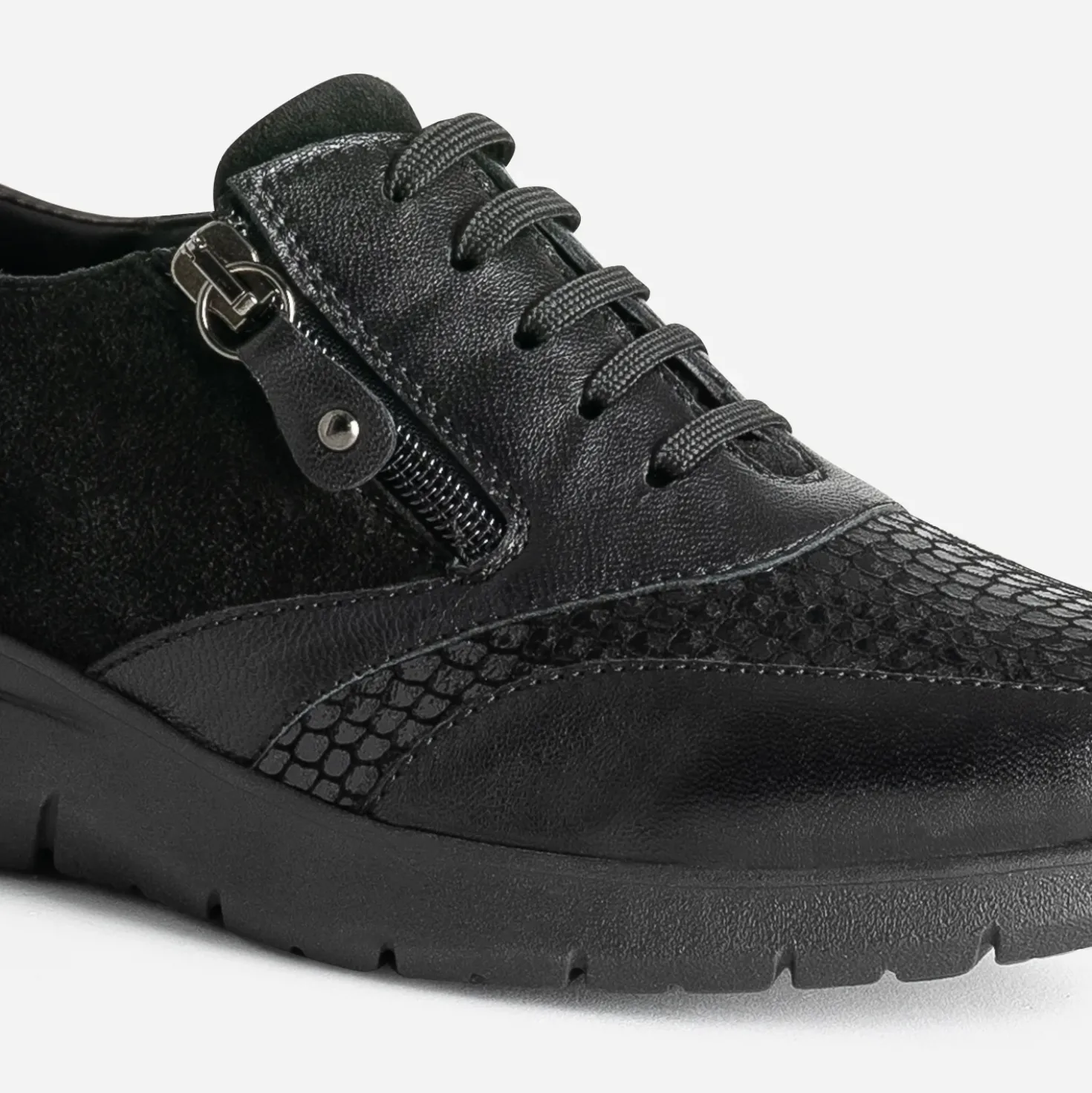 Tennis FRANCE ARNO noire en cuir