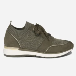 Tennis kaki tricotée
