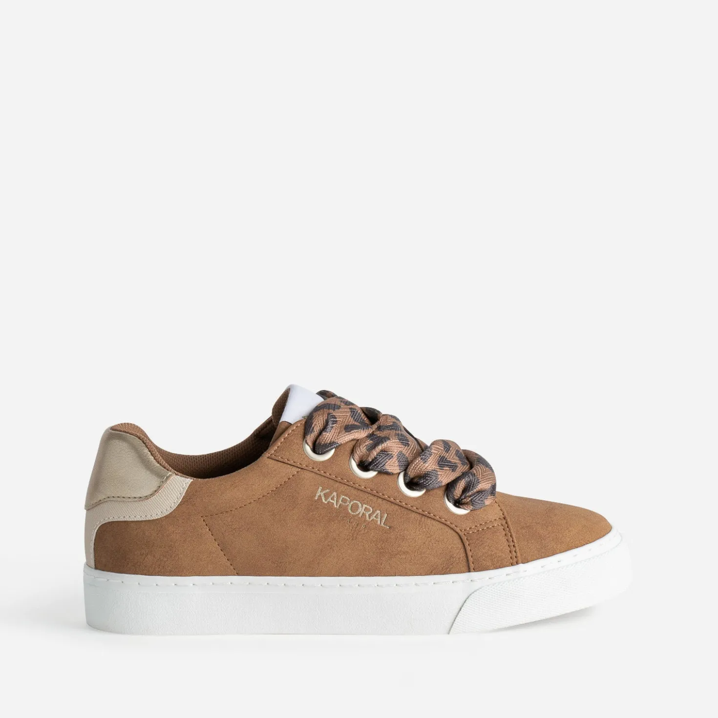 Tennis KAPORAL camel avec lacets léopard