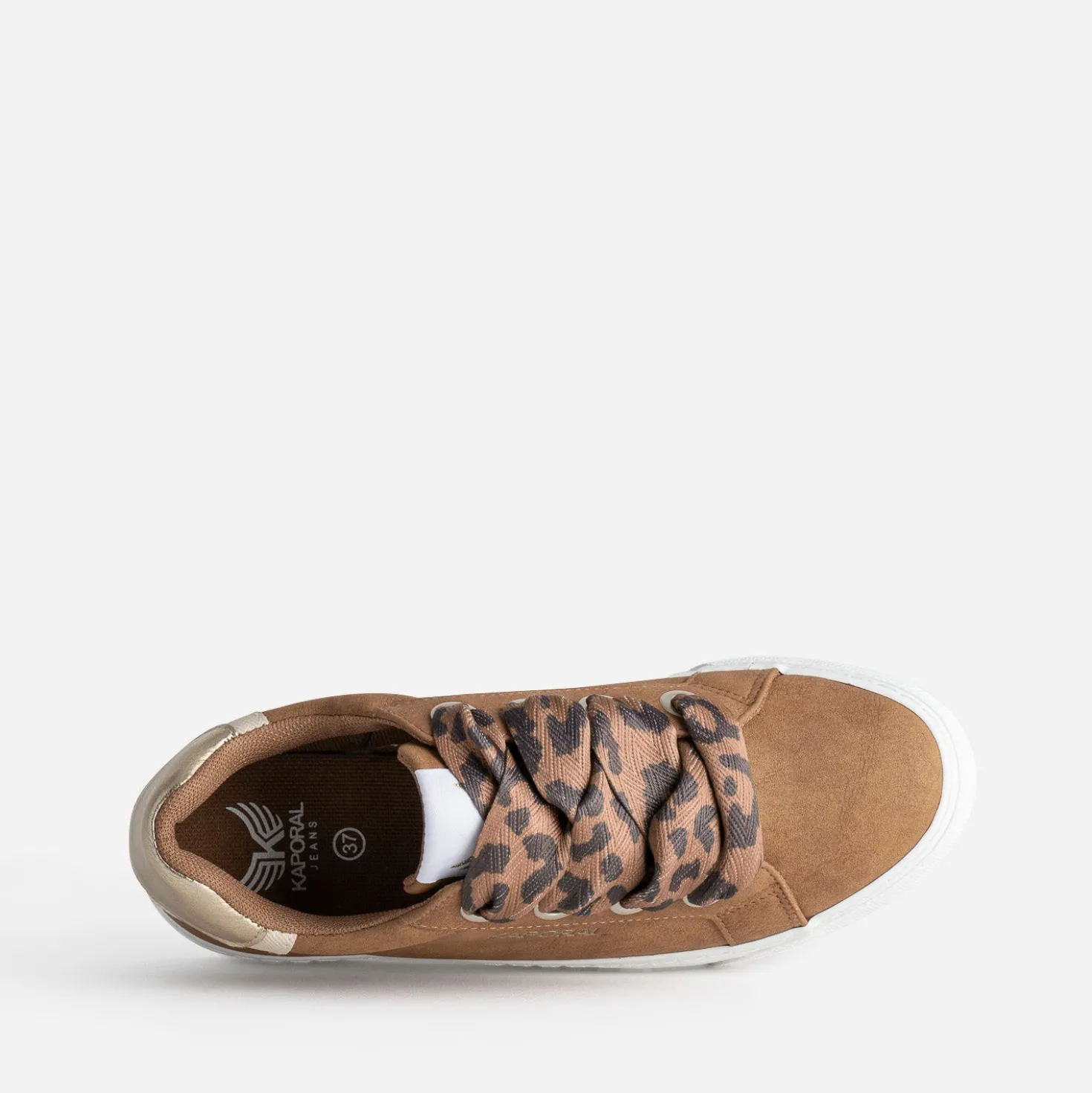 Tennis KAPORAL camel avec lacets léopard